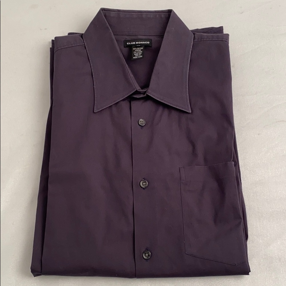 Club Monaco grayish purple button down dress shirt  L